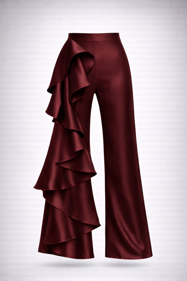 CHRISTINE PANTOLON BORDO