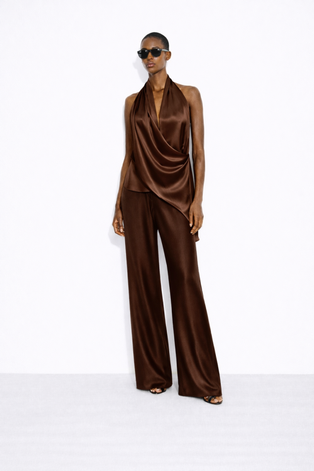 NADINE BLUZ KAHVERENGİ