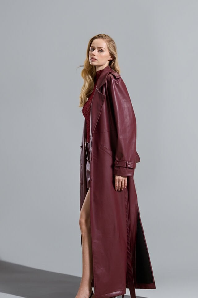 JOY TRENCH COAT BORDO
