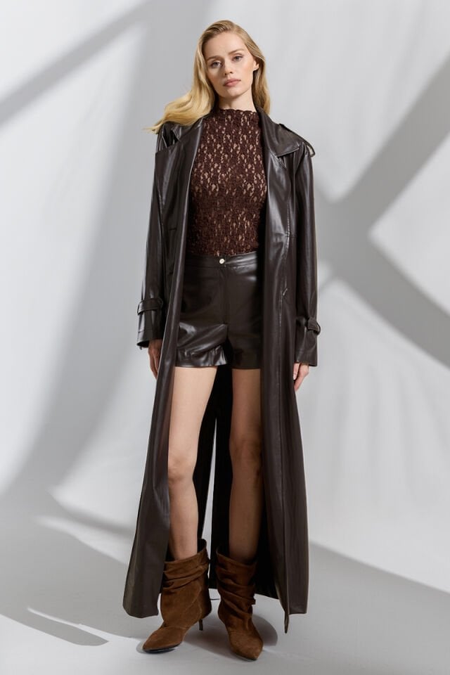 JOY TRENCH COAT KAHVERENGİ