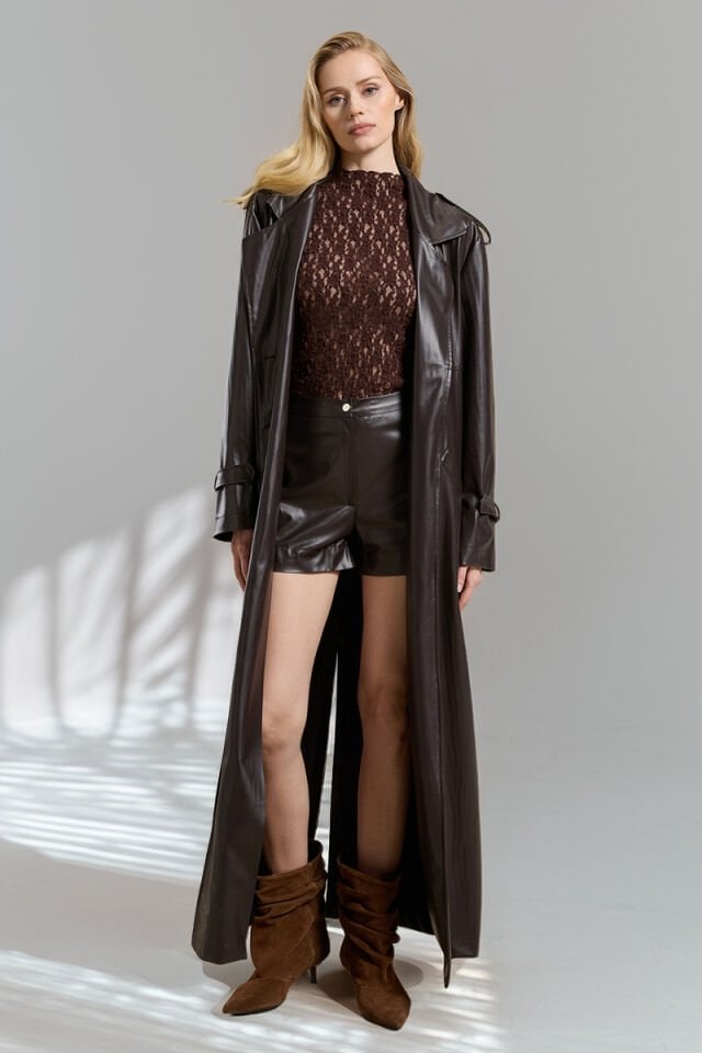 EDNA BLUZ KAHVERENGİ