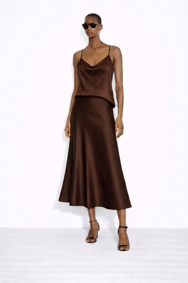 TASHA BLUZ KAHVERENGİ